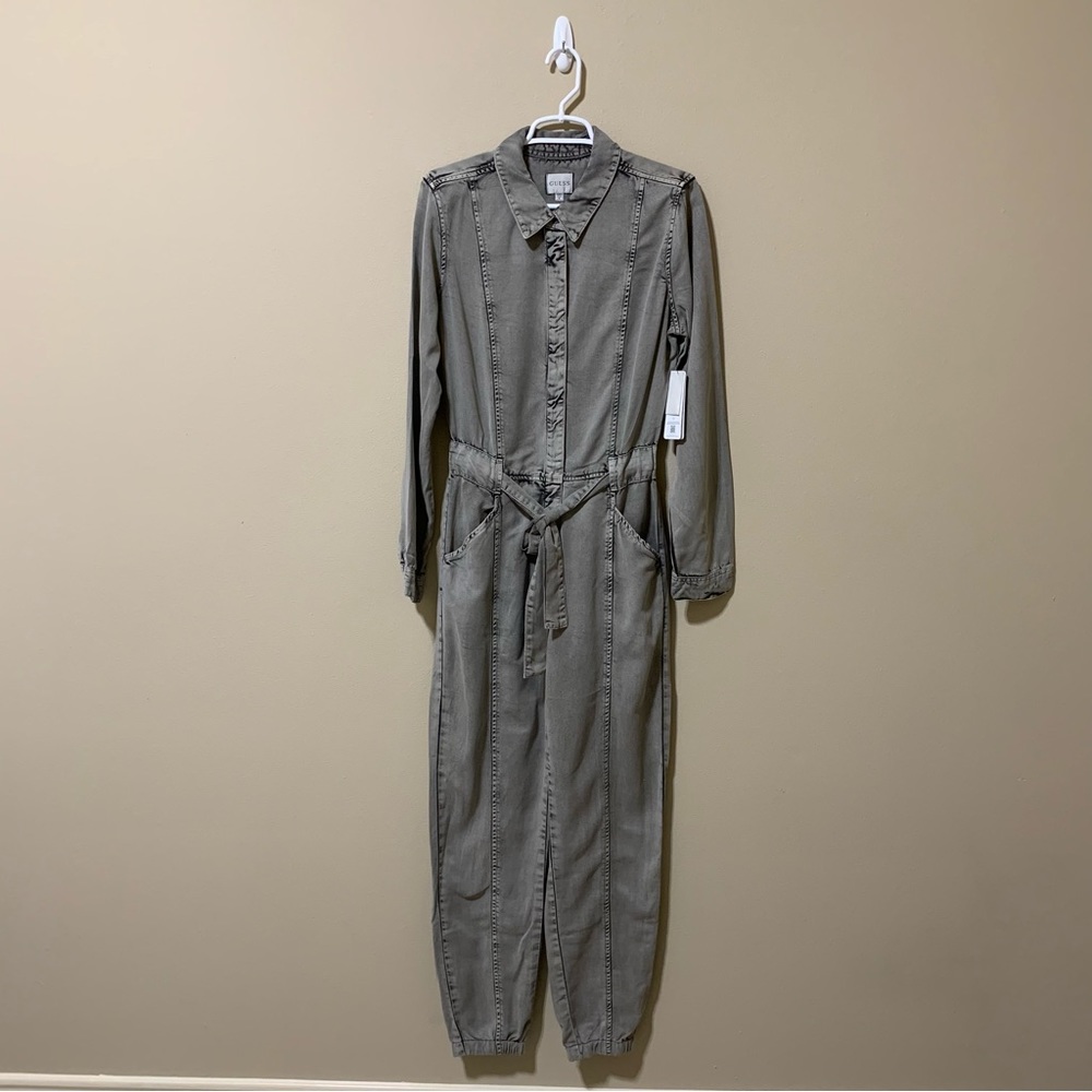 Guess Neva Long Sleeve Chambray Women's Jumpsuit-Medium NWT